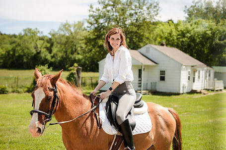 Attorney Amber Fitzgerald horse riding